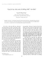 “Quyền lực nhà nước là thống nhất” vào đâu?