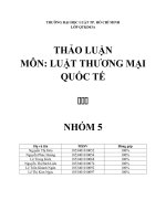 Thảo luận Luật Thương Mại Quốc tế trường ĐH Luật TPHCM