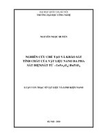 Luận văn thạc sĩ nghiên cứu chế tạo và khảo sát tính chất của vật liệu nano đa pha sắt điện   sắt từ 