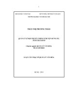 Luận văn thạc sĩ quản lý văn hóa   quản lý lễ hội truyền thống ở huyện hưng hà, tỉnh thái bình 