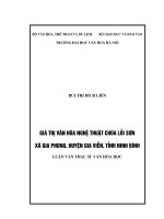 Giá trị văn hóa nghệ thuật chùa lỗi sơn, xã gia phong, huyện gia viễn, tỉnh ninh bình 