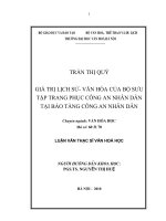 Giá trị lịch sử  văn hóa của bộ sưu tập trang phục công an nhân dân tại bảo tàng công an nhân dân 