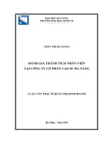 Đánh giá thành tích nhân viên tại công ty cổ phần cao su đà nẵng 