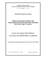 Luận văn Thiết Kế Bộ Điều Khiển Mờ Chỉnh Định Tham Số PID