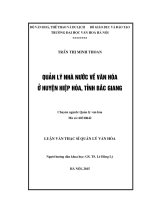 Luận văn thạc sĩ quản lý văn hóa   quản lý nhà nước về văn hóa ở huyện hiệp hòa, tỉnh bắc giang 