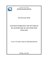 Giải pháp marketing thu hút khách du lịch đến khu du lịch sinh thái măng đen 
