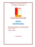 BÀI TẬP LỚN ANTEN TRUYỀN SÓNG ĐIỆN TỬ VIỄN THÔNG TS.LÂM HỒNG THẠCH