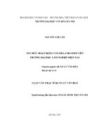 Luận văn thạc sĩ quản lý văn hóa   tổ chức hoạt động văn hóa cho sinh viên trường đại học lâm nghiệp việt nam hiện nay 