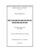 Luận văn thạc sĩ quản lý văn hóa   quản lý hoạt động của trung tâm triển lãm văn hóa nghệ thuật việt nam 