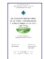 Luận văn tốt nghiệp khảo sát HACCP trên quy trình chế biến tôm lột pto đông block tại công ty tnhh hải sản việt hải 