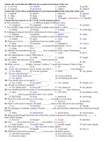 Cac de kiem tra 1 tiet tieng Anh lop 12doc