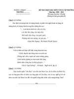 ĐỀ THI văn 8 cấp TRƯỜNG 2020 2021 