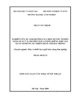 Luận văn Nghiên Cứu Sự Ảnh Hưởng Của Các Yếu Tố Đến Năng Suất