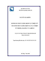 Đánh giá chất lượng dịch vụ ví điện tử so sánh chất lượng dịch vụ của ví điện tử momo zalopay và airpay 
