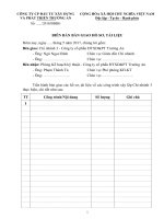 BIÊN BẢN BÀN GIAO HỒ SƠ TÀI LIỆU CÔNG TY CP ĐẦU TƯ XÂY DỰNG VÀ PHÁT TRIỂN TRƯỜNG AN