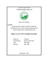 Đánh giá thực trạng và đề xuất một số giải pháp quản lý chất thải rắn trên địa bàn huyện chương mỹ thành phố hà nội 