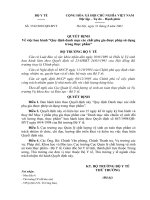 Danh mục phụ gia thực phẩm (số 3742/2001/QĐ-BYT)