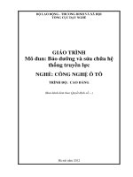Giáo trình Bảo dưỡng và sửa chữa hệ thống truyền lực (Nghề: Công nghệ ô tô)