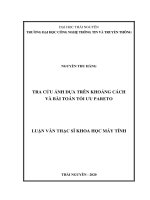 Luận văn thạc sĩ tra cứu ảnh dựa trên khoảng cách và bài toán tối ưu pareto 