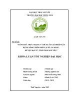 Đánh giá thực trạng và đề xuất giải pháp xây dựng nông thôn mới tại xã la bằng huyện đại từ tỉnh thái nguyên 