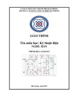 Giáo trình Kỹ thuật điện (Nghề: Hàn) - CĐ Công nghiệp Hải Phòng