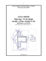Giáo trình Vẽ kỹ thuật (Nghề: Công nghệ ô tô)