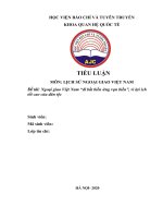 Tiểu luận Lịch sử ngoại giao việt nam