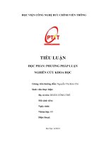Tiểu luận Phương pháp luận nghiên cứu khoa học  Học viện Công nghệ Bưu chính Viễn thông  62021