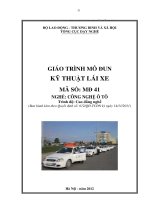Giáo trình Kỹ thuật lái xe (Nghề: Công nghệ ô tô)