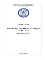 Giáo trình Hàn MIG/MAG nâng cao (Nghề: Hàn) - CĐ Công nghiệp Hải Phòng