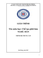 Giáo trình Chế tạo phôi hàn (Nghề: Hàn) - CĐ Công nghiệp Hải Phòng