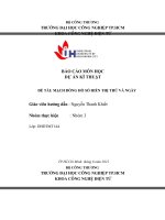 Báo cáo đồ án thiết kế đồng hồ số hiển thị thứ ngày tháng  dùng IC số