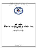 Giáo trình An toàn lao động (Nghề: Hàn) - CĐ Công nghiệp Hải Phòng