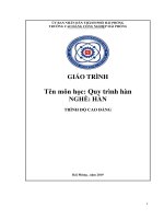 Giáo trình Quy trình hàn (Nghề: Hàn) - CĐ Công nghiệp Hải Phòng
