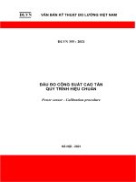 DLVN 355-2021 Đầu đo công suất cao tần – Quy trình hiệu chuẩn