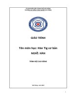 Giáo trình Hàn Tig cơ bản (Nghề: Hàn) - CĐ Công nghiệp Hải Phòng