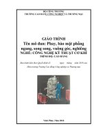 Giáo trình Phay, bào mặt phẳng ngang, song song, vuông góc, nghiêng (Nghề: Công nghệ kỹ thuật cơ khí) - CĐ Công nghiệp và Thương mại