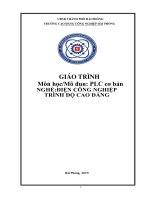 Giáo trình PLC cơ bản (Ngành: Điện công nghiệp) - CĐ Công nghiệp Hải Phòng