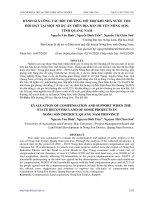 Đánh giá công tác bồi thường, hỗ trợ khi nhà nước thu hồi đất tại một số dự án trên địa bàn huyện Nông Sơn, tỉnh Quảng Nam