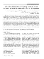 Kết quả bước đầu phẫu thuật nội soi giảm áp hốc mắt điều trị bệnh mắt Basedow chèn ép thị thần kinh