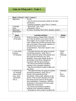 Giáo án Tiếng anh lớp 3 – Tuần 4