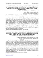 Đánh giá thực trạng đăng ký, cấp giấy chứng nhận quyền sử dụng đất, quyền sở hữu nhà ở và tài sản khác gắn liền với đất của hộ gia đình, cá nhân tại huyện Long Thành, tỉnh Đồng