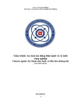 Giáo trình An toàn lao động điện lạnh và vệ sinh công nghiệp (Ngành: Kỹ thuật máy lạnh và điều hòa không khí) - CĐ Công nghiệp Hải Phòng