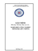 Giáo trình Bảo vệ rơ le (Ngành: Điện công nghiệp) - CĐ Công nghiệp Hải Phòng