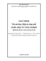 Giáo trình Điện tử công suất (Nghề: Điện tử công nghiệp) - CĐ Công nghiệp và Thương mại