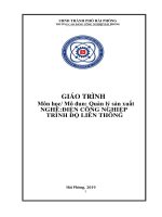 Giáo trình Quản lý sản xuất (Ngành: Điện công nghiệp) - CĐ Công nghiệp Hải Phòng