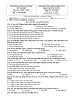 ĐỀ THI GIỮA HỌC KÌ II MÔN LỊCH SỬ