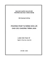Phương pháp tự động sửa lỗi cho các chương trình java​ 