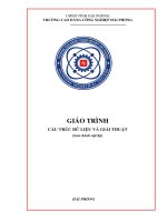 Giáo trình Cấu trúc dữ liệu và giải thuật (Ngành: Quản trị mạng) - CĐ Công nghiệp Hải Phòng