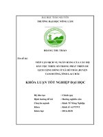 Tiếp cận dịch vụ ngân hàng của các hộ dân tộc thiểu số trong phát triển du lịch cộng đồng ở xã hồ thầu, huyện tam đường, tỉnh lai châu​ 